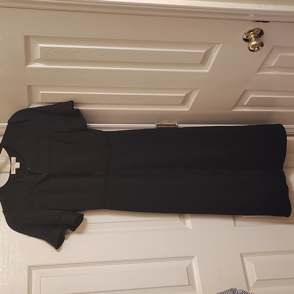 Monteau Classic Black Button-FrontDress